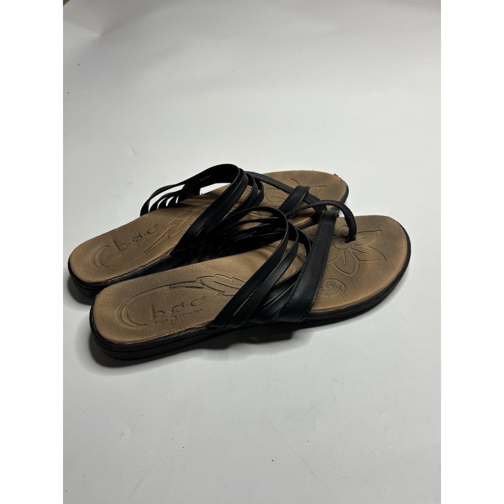 B.O.C Women's 8M Black Alisha Lightweight Strappy Slide Sandals Boho Coastal